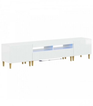 vidaXL 5 Piece LED TV Cabinet High Gloss White Engineered Wood