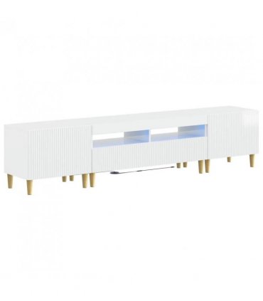 vidaXL 5 Piece LED TV Cabinet High Gloss White Engineered Wood