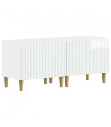 vidaXL 5 Piece LED TV Cabinet High Gloss White Engineered Wood
