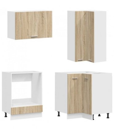vidaXL Kitchen Unit LYON 8 pcs Sonoma Oak Engineered Wood