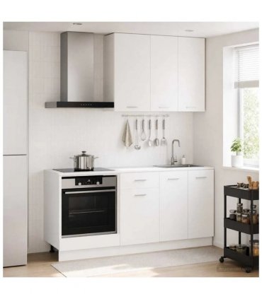 vidaXL Kitchen Unit LYON 5 pcs White Engineered Wood
