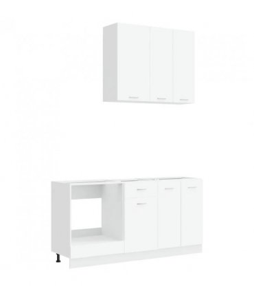 vidaXL Kitchen Unit LYON 5 pcs White Engineered Wood