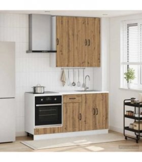 vidaXL Kitchen Unit LUCCA 5 pcs Artisan Oak Engineered Wood