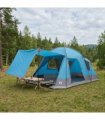 vidaXL Cabin Tent with Roof Blue 8-Person Polyester and Steel