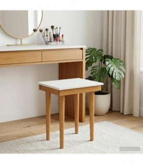 vidaxl Dressing Table Stool FAUSKE White 40 x 33 x 45 cm