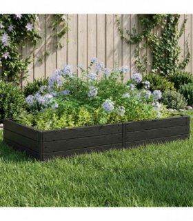 vidaXL Raised Bed Black 151 x 75.5 x 25 cm PP