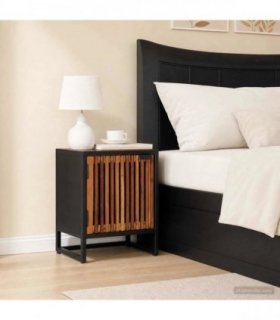 vidaXL Handmade Bedside Cabinet Natural 40 x 30 x 50 cm