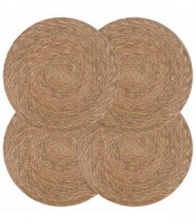 vidaXL Seagrass Placemets 4 pcs Natural 100% Seagrass