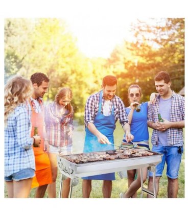 Folding BBQ Charcoal Barbecue Grill Steel Stainless Garden Picnic Camping Stove
