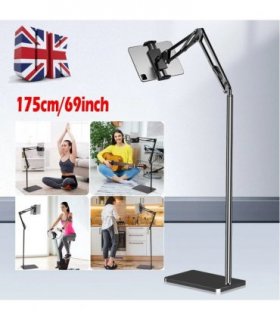 NEW 360° Universal Adjustable Floor Stand Holder For iPad/Tablet/Phone 4~12.9" UK