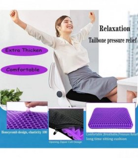 Orthopaedic Gel Seat Cushion Extra thicken For Long Sitting Office Car Chair