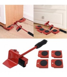 5 PCS Heavy Duty Furniture Shifter Lifter Set Wheel Moving Removal Slider Moving