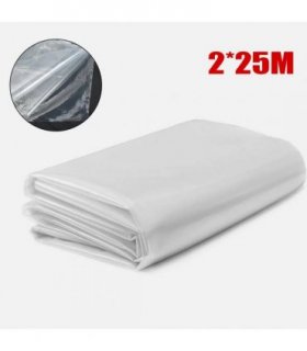 25M Heavy Duty Clear Polythene Sheet Roll Plastic Sheeting Greenhouse Cover