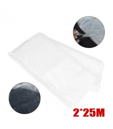 25M Heavy Duty Clear Polythene Sheet Roll Plastic Sheeting Greenhouse Cover