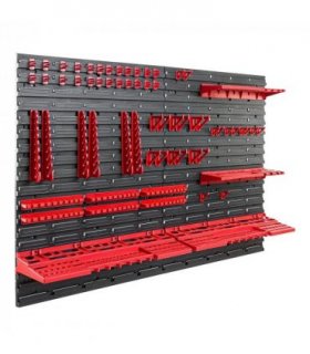 WALL MOUNTED TOOL PEG BOARD SET GARAGE STORAGE BINS WORKSHOP RACK SHED ORGANISER