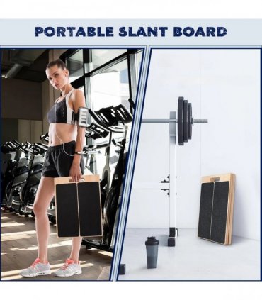 New Wooden Calf Incline Board for Yoga Workout Slant Board Calf Stretcher Folded