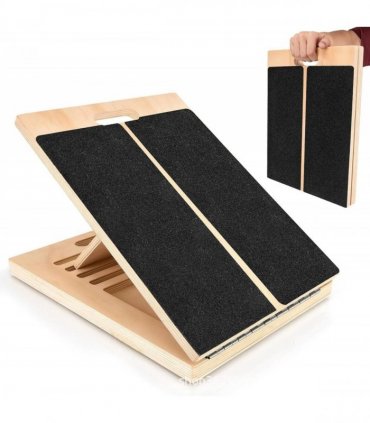 New Wooden Calf Incline Board for Yoga Workout Slant Board Calf Stretcher Folded