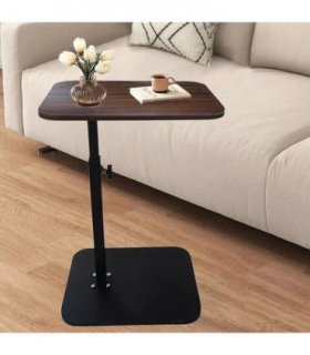 Adjustable C-Shaped Sofa Side End Table Coffee Laptop Table Bedroom Living Room