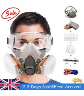 17PCS 6200 Respirator Mask Anti-Dust Gas Mask for Spray Painting Sanding Dust