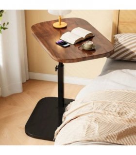 Adjustable C-Shaped Sofa Side End Table Coffee Laptop Table Living Room Bedroom