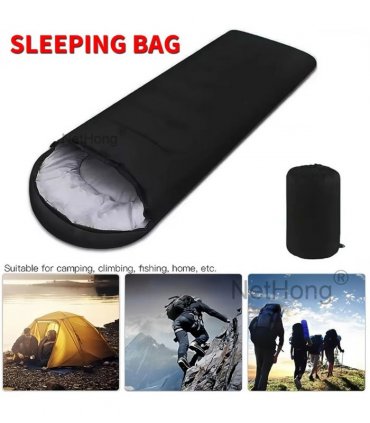 3-4 SEASON SINGLE SLEEPING BAGS CAMPING RECTANGULAR ENVELOPE ZIP UP KIDS ADULT-Blue