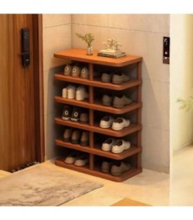6/8 Tier Vertical Shoe Rack Tall Shoe Tower Storage Shelf Organizer Shoe Tower