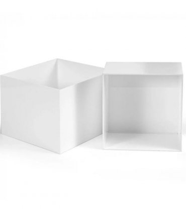 NEW 4pc+4pc Acrylic Cube Display Box Riser Nesting Riser Stands for Dessert Cake UK