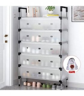 7 Tier Cabinet Storage Organiser Shoe Rack Stand Holder w/ Dust-proof Cover
