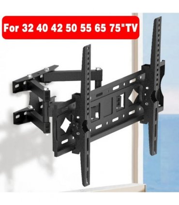 Full Motion TV Wall Mount Bracket 32-75" Tilt Swivel VESA 600x400mm