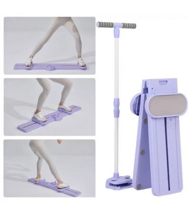5in1 Folding Hip Leg Exerciser Ski Practice Machine W/ Timer and Tension Rope