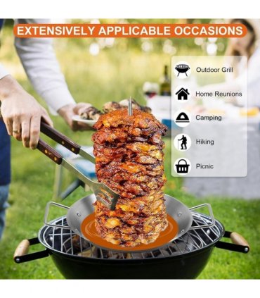 Al Pastor Skewer for Grill, Stainless Steel Vertical Skewer, Brazilian5088