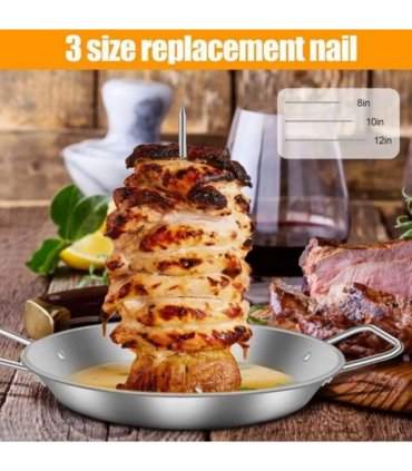 Al Pastor Skewer for Grill, Stainless Steel Vertical Skewer, Brazilian5088