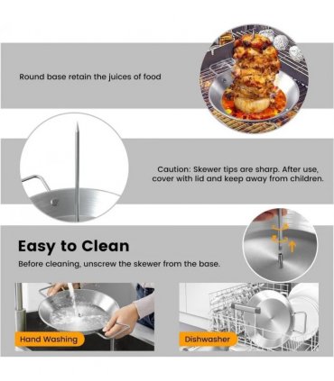 Al Pastor Skewer for Grill, Stainless Steel Vertical Skewer, Brazilian5088