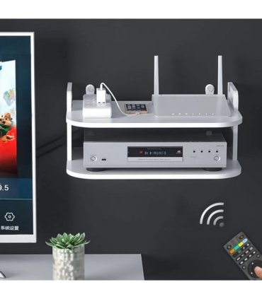 Wall Mount Router Storage Rack Floating Shelf For TV SKY BOX CD DVD Game Console
