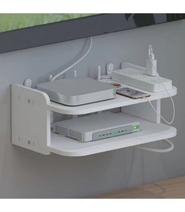 Wall Mount Router Storage Rack Floating Shelf For TV SKY BOX CD DVD Game Console