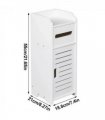 White Bathroom Bedroom Cabinet Drawer Shelf Cupboard Storage Free Standing Floor