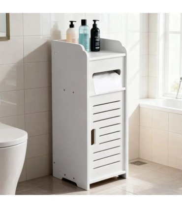 White Bathroom Bedroom Cabinet Drawer Shelf Cupboard Storage Free Standing Floor