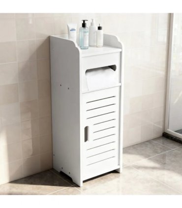 White Bathroom Bedroom Cabinet Drawer Shelf Cupboard Storage Free Standing Floor