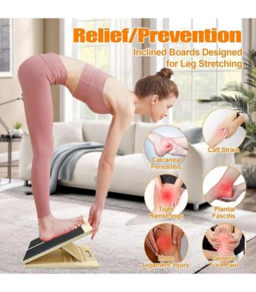 Wooden Slant Board Calf Stretcher Folded for Yoga Workout Calf Incline Board UK