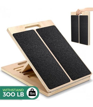 Wooden Slant Board Calf Stretcher Folded for Yoga Workout Calf Incline Board UK