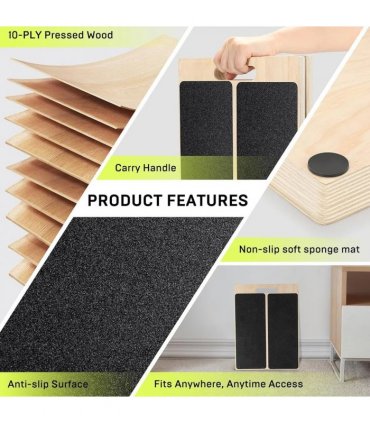 Wooden Slant Board Calf Stretcher Folded for Yoga Workout Calf Incline Board UK