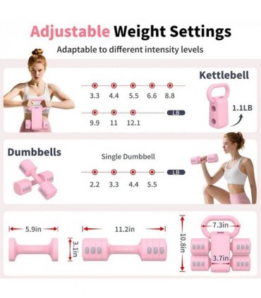 Multifunctional Dumbbells 2in 1 Home Dumbbell Kettlebells Adjustable Weight