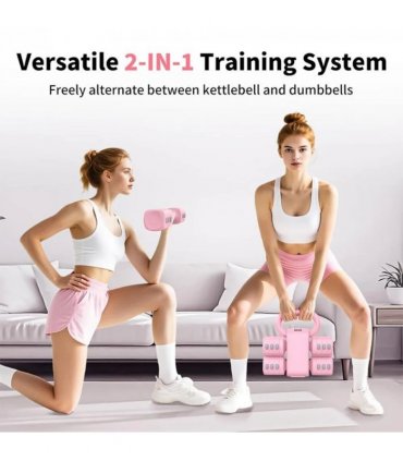 Multifunctional Dumbbells 2in 1 Home Dumbbell Kettlebells Adjustable Weight