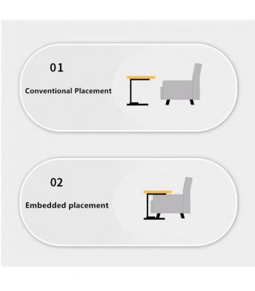 C-Shaped Adjustable Sofa Side End Table Coffee Laptop Table Living Room Bedroom