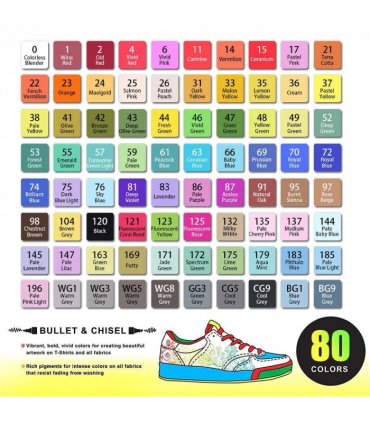 80 Farbe Acrylstifte Marker Set Permanent Pen Für DIY Graffiti Sketch Dual Pen