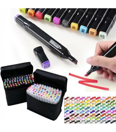 80 Farbe Acrylstifte Marker Set Permanent Pen Für DIY Graffiti Sketch Dual Pen