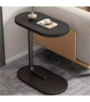 C-Shaped Compact Sofa Side End Table Coffee Laptop Table Living Room Bedroom UK-Black