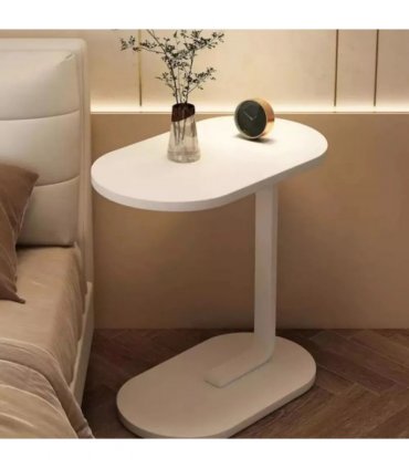 C-Shaped Compact Sofa Side End Table Coffee Laptop Table Living Room Bedroom UK-Black