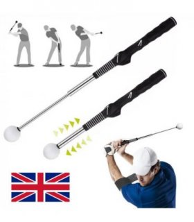 Retractable Golf Swing Training Aid Golf Grip Trainer Indoor Warm up Practice