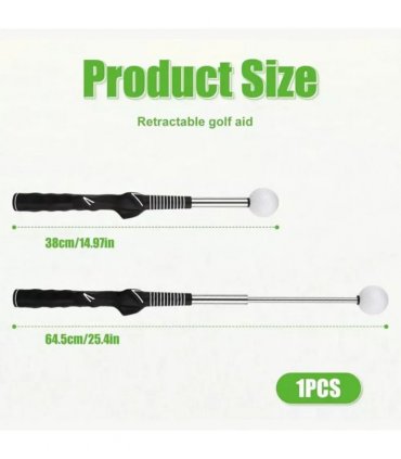 Retractable Golf Swing Training Aid Golf Grip Trainer Indoor Warm up Practice